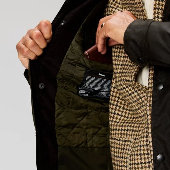OLIVE ~ Barbour CORBRIDGE Hooded Waxed Jacket MSRP$495 Rugged Utility Style - Picture 10 of 16